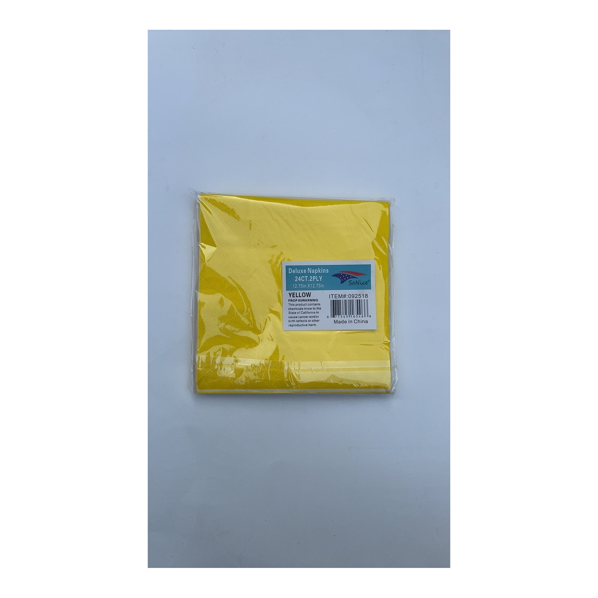 24 ct Napkins Yellow 24Pk/Cs